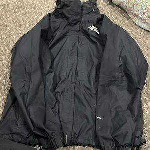 Women’s Large black North Face Jacket/raincoat
